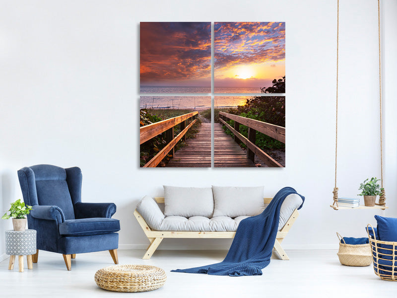 4-piece-canvas-print-beautiful-sunset