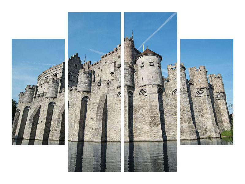 4-piece-canvas-print-castle-gravensteen