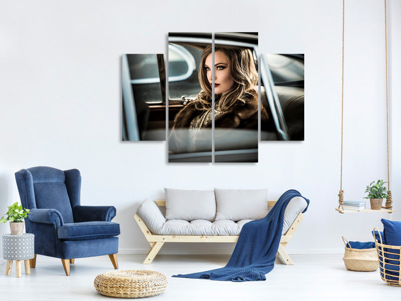 4-piece-canvas-print-driving-the-diva-to-the-event