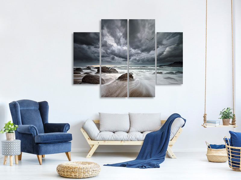 4-piece-canvas-print-flight-over-troubled-waters