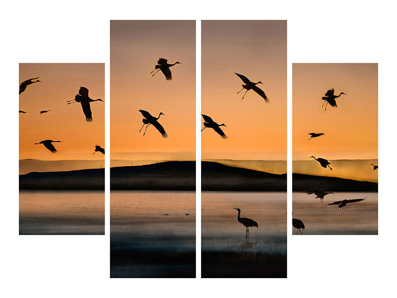 4-piece-canvas-print-fly-in-at-sunset