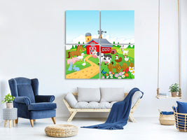 4-piece-canvas-print-funny-farm