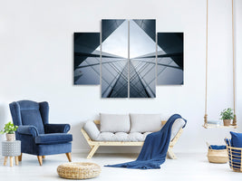 4-piece-canvas-print-glass-architecture