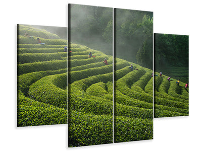 4-piece-canvas-print-green-tea-farm