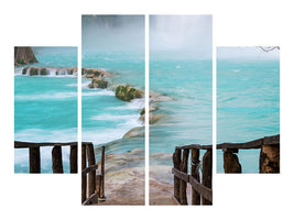 4-piece-canvas-print-house-at-waterfall