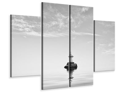 4-piece-canvas-print-lighthouse-in-mist