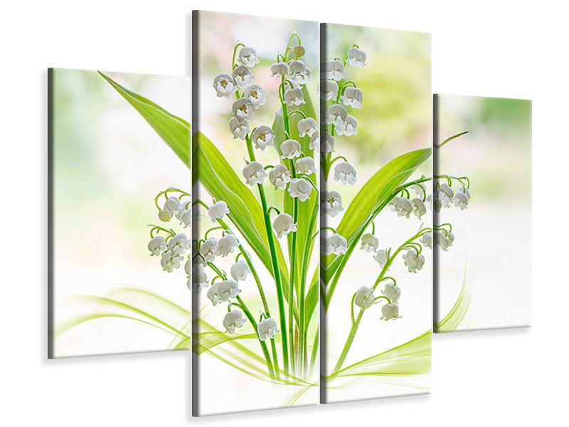 4-piece-canvas-print-lily-of-the-valley-ii