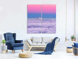 4-piece-canvas-print-pink-in-the-sky