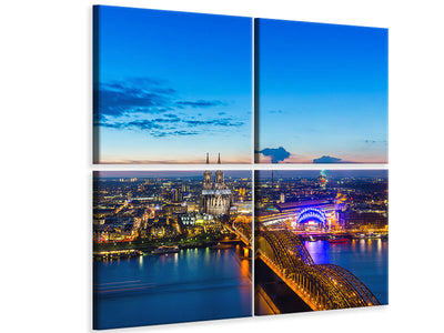 4-piece-canvas-print-skyline-a-penthouse-in-cologne