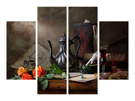 4-piece-canvas-print-still-life-with-teapot-and-roses