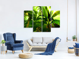 4-piece-canvas-print-sunrise-in-the-rainforest