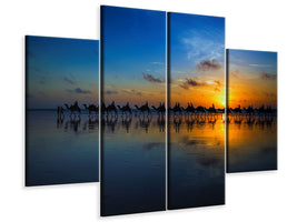 4-piece-canvas-print-sunset-camel-ride