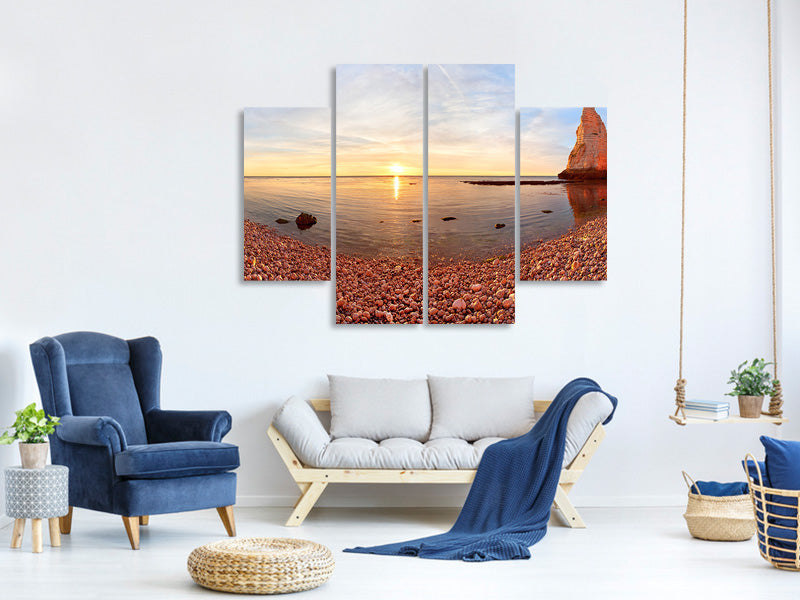 4-piece-canvas-print-sunset-in-atretat