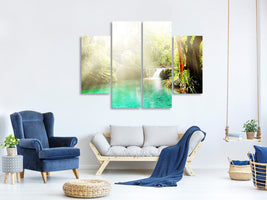 4-piece-canvas-print-the-green-lagoon