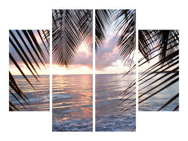 4-piece-canvas-print-under-palm-leaves