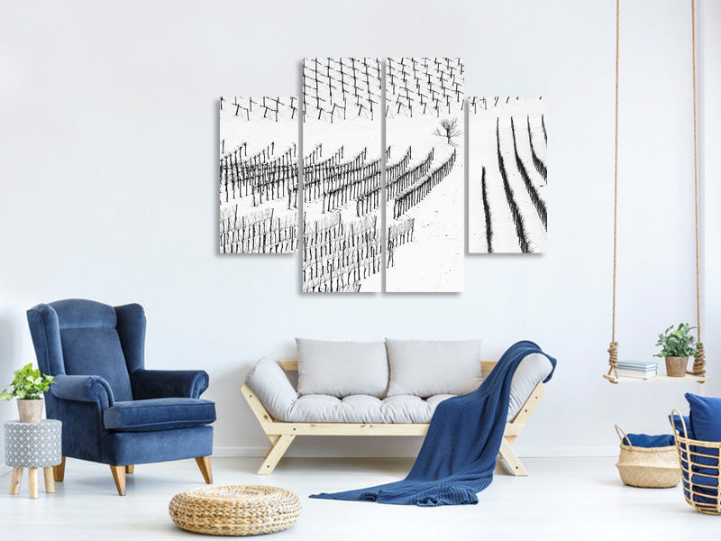 4-piece-canvas-print-winter-lines