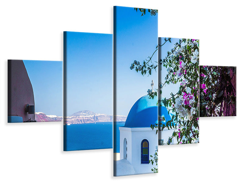 5-piece-canvas-print-exclusive-santorini