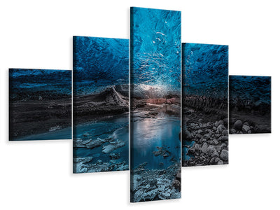 5-piece-canvas-print-ice-cave