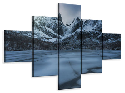 5-piece-canvas-print-ice-craking