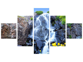 5-piece-canvas-print-moving-waterfall