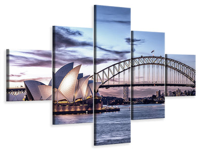 5-piece-canvas-print-skyline-sydney-opera-house