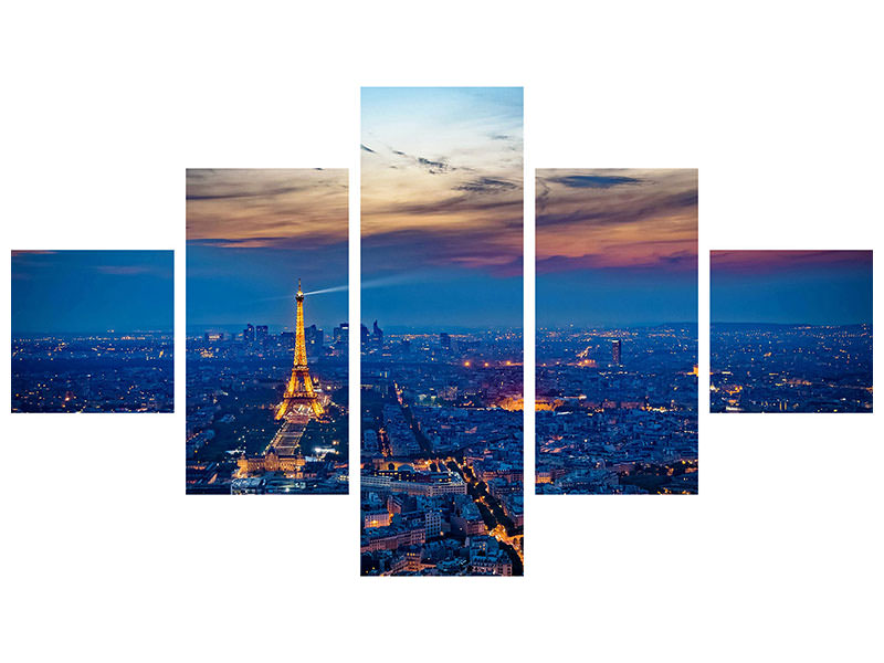 5-piece-canvas-print-the-eiffel-tower-in-france