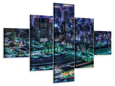 5-piece-canvas-print-tokyo