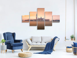 5-piece-canvas-print-venice-pink-sunrise