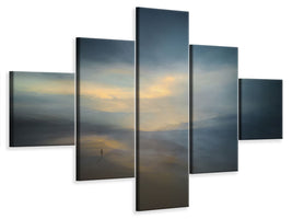 5-piece-canvas-print-walk-along-the-edge-of-nowhere