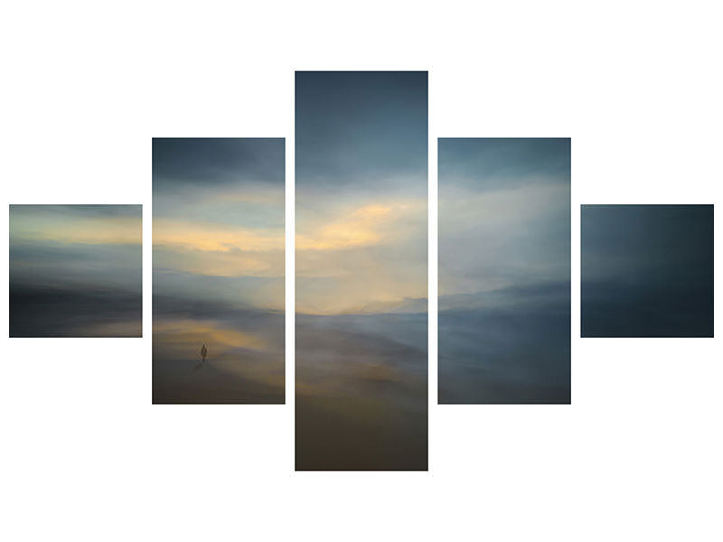 5-piece-canvas-print-walk-along-the-edge-of-nowhere