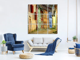 9-piece-canvas-print-colorful-street