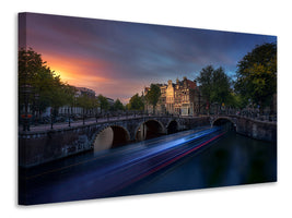 canvas-print-amsterdam-sunset