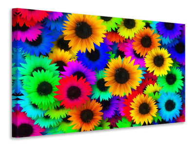 canvas-print-colorful-sunflowers