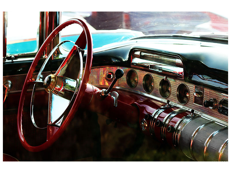 canvas-print-interior-of-a-vintage-car