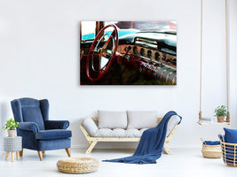canvas-print-interior-of-a-vintage-car