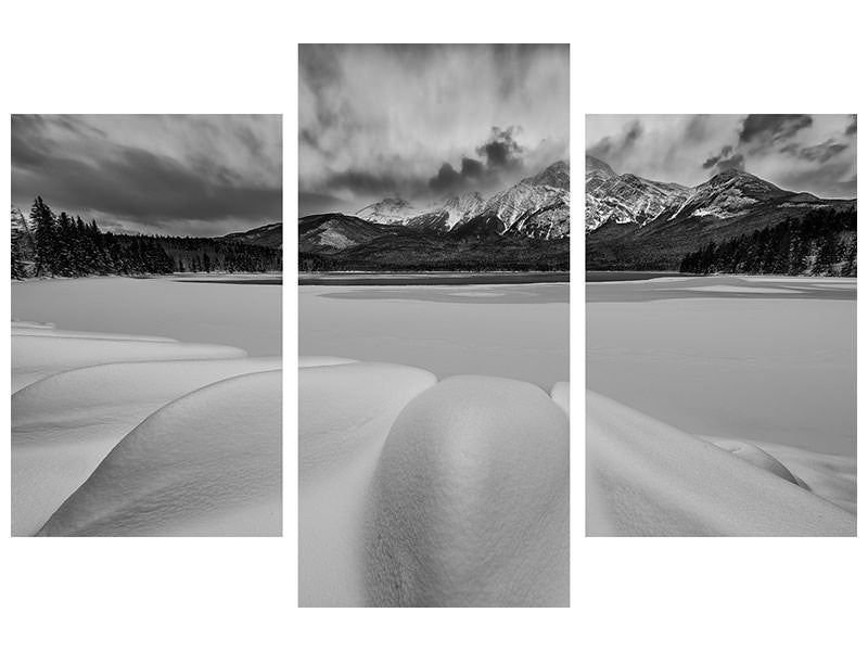 modern-3-piece-canvas-print-pyramid-lake-in-winter