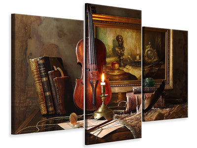 modern-3-piece-canvas-print-still-life-with-violin-and-painting-ii