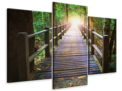 modern-3-piece-canvas-print-the-bridge-in-the-forest