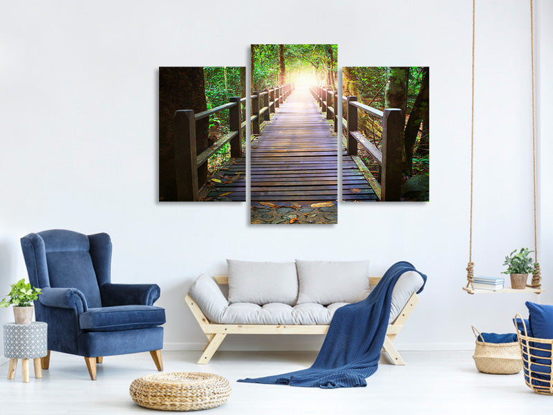 modern-3-piece-canvas-print-the-bridge-in-the-forest
