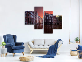 modern-4-piece-canvas-print-amsterdam-dawn