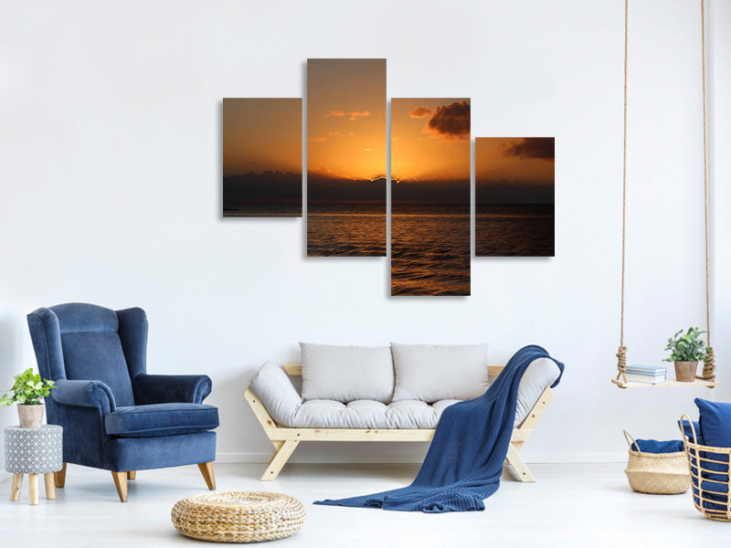 modern-4-piece-canvas-print-beautiful-sunrise-on-the-beach