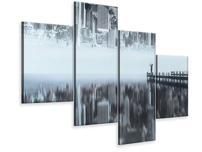 modern-4-piece-canvas-print-city-of-mirror