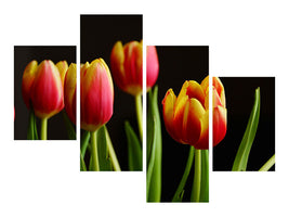modern-4-piece-canvas-print-colorful-tulips