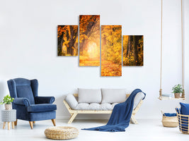 modern-4-piece-canvas-print-colors-magnificent-forest