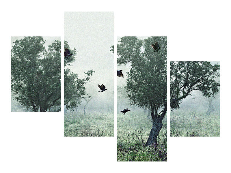 modern-4-piece-canvas-print-crows-in-the-mist