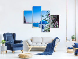 modern-4-piece-canvas-print-exclusive-santorini