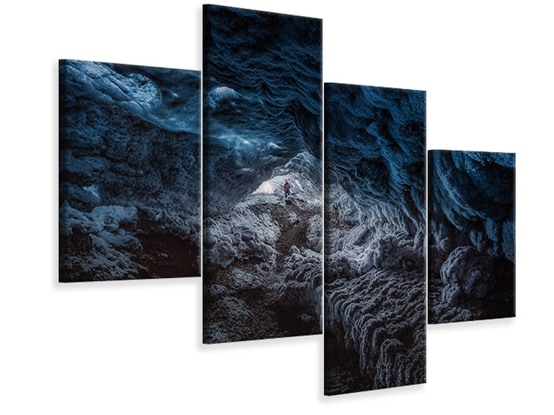 modern-4-piece-canvas-print-exploring-a-fronzen-blue-world