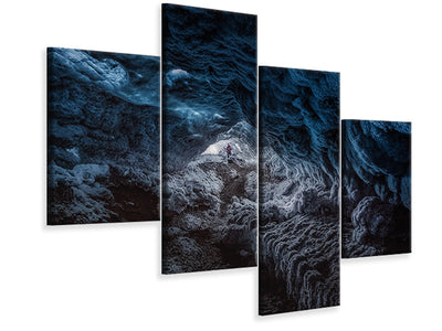 modern-4-piece-canvas-print-exploring-a-fronzen-blue-world