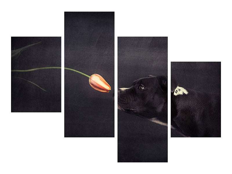 modern-4-piece-canvas-print-first-approach-hildegard-and-the-tulip