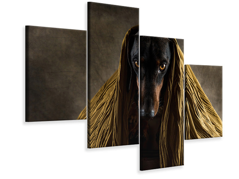 modern-4-piece-canvas-print-golden-eyes-a